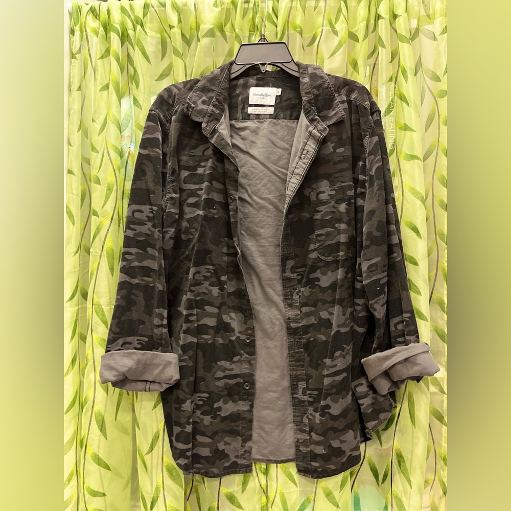 Corduroy Camo Button Up